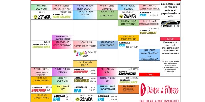 Planning Cours Co MARS 2024