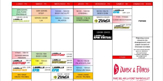 Planning JUILLET 2024